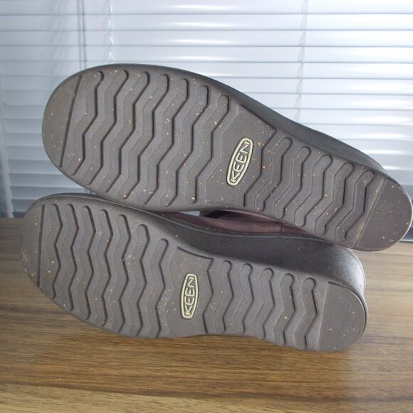 Keen 1007694 Akita Leather Mid Calf Wedge Chelsea Boots Women's 7.5 - Picture 4 of 5